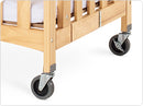 Compact Travel Sleeper® Solid Wood Folding Crib, Slatted w/ Oversized Casters (Foam Mattress)