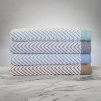Premium Fibertone Chevron Stripe, 86% Ringspun Cotton Loops/14% Polyester