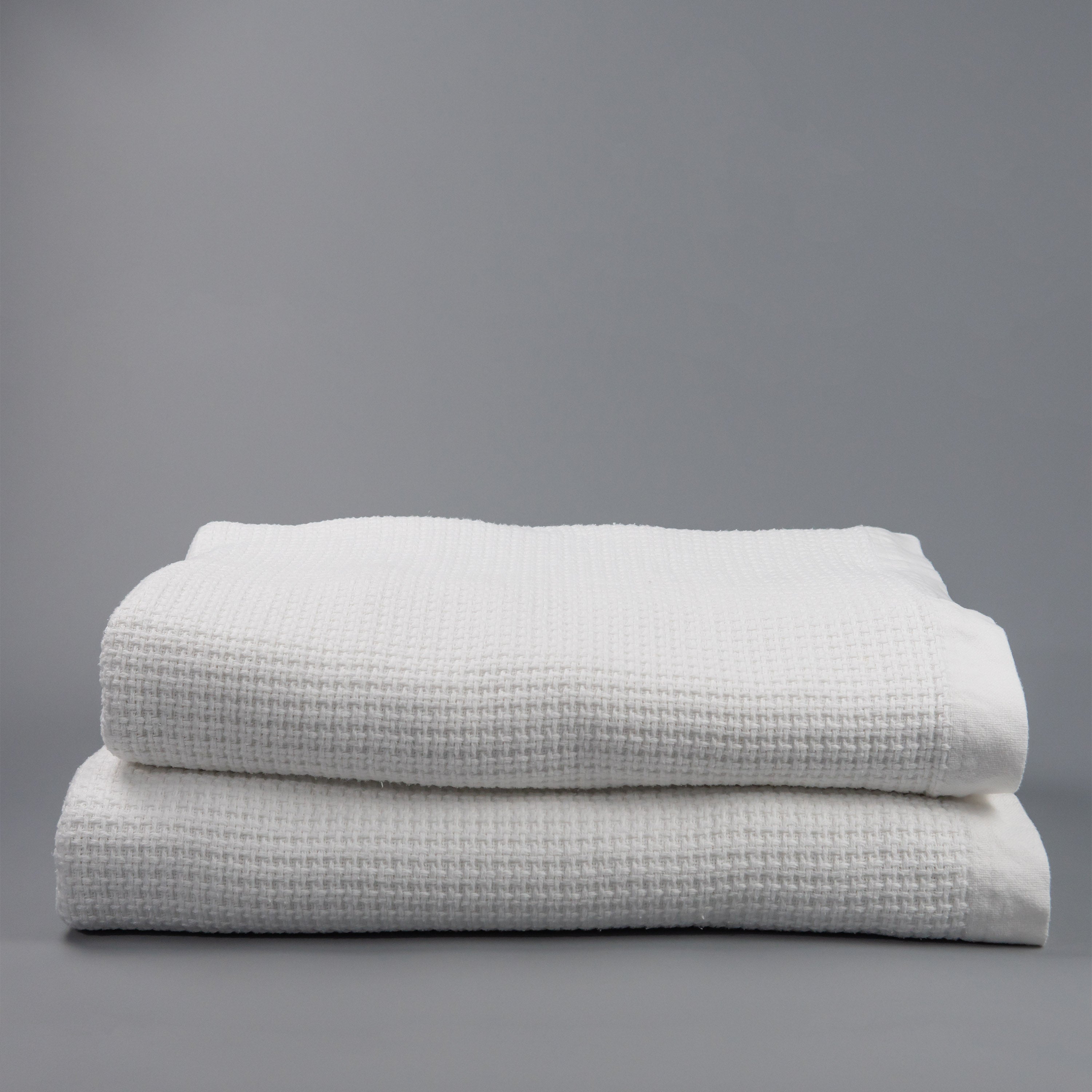 FiveStar 100% Ringspun Cotton Blanket, Basketweave, Medium Weight