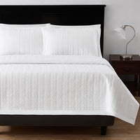 Flourish, 85 GSM brushed Pongee microfiber fabric with 100 GSM down-alternative fill, 2" flange, oversized 94" length