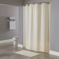 8 Gauge Pin Dot 71"x74" Hookless® Shower Curtains, Beige