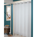 White Hookless Shower Curtain 71”x74” with White Plastic Rings