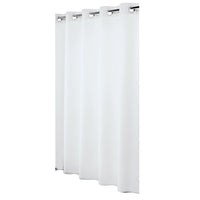 White Hookless Shower Curtain 71”x74” with White Plastic Rings