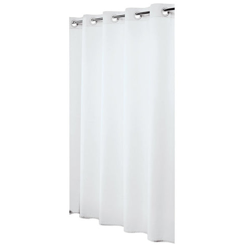 White Hookless Shower Curtain 71”x74” with White Plastic Rings