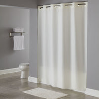Plain Weave 71"x74" Hookless® Fabric Shower Curtains, Beige