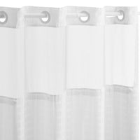 Madison 71"x77" Hookless® Fabric Shower Curtains with Snap Liner, White