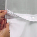 Mini Waffle 71"x77" Hookless® Fabric Shower Curtains, White