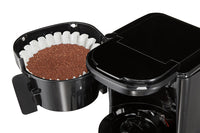 Coffeemaker, 4 Cup, Auto Shut Off, Swing Out/Lift Off Brew Basket, Black w/ Glass Carafe