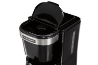 Coffeemaker, 4 Cup, Auto Shut Off, Swing Out/Lift Off Brew Basket, Black w/ Glass Carafe