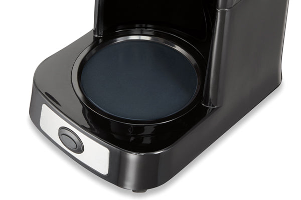 Coffeemaker, 4 Cup, Auto Shut Off, Swing Out/Lift Off Brew Basket, Black w/ Glass Carafe