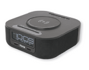 Pre-set Clock with Qi Wireless Charging, Bluetooth Speaker, Dual USB Fast Charging, and Single Day Alarm