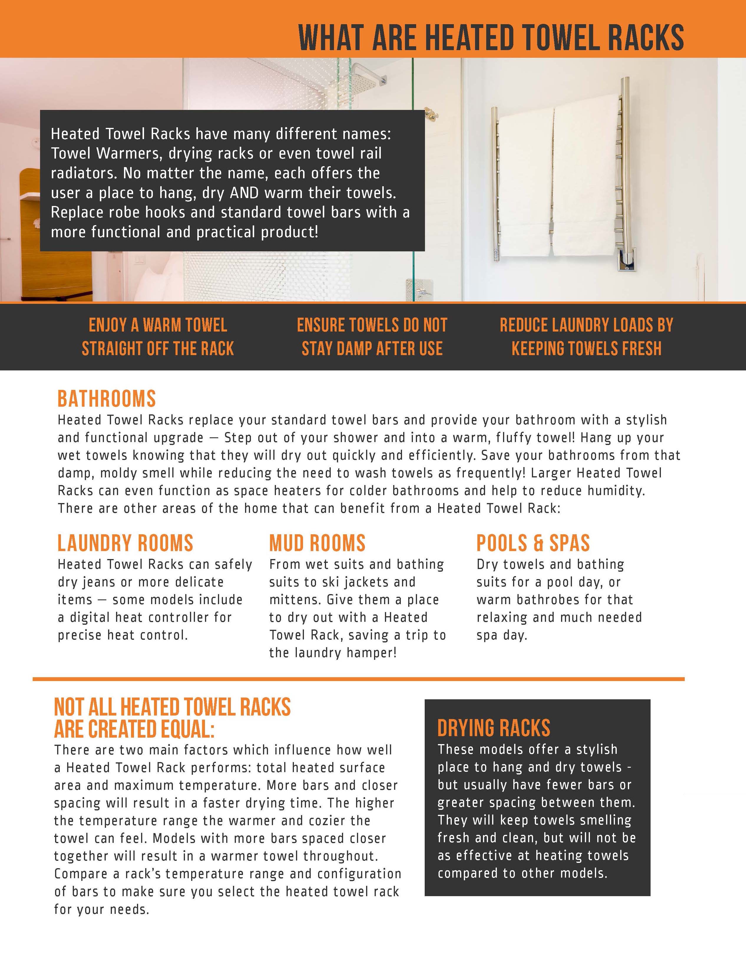Heated Towel Rack, 3+ Towels