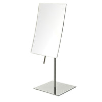 5" x  8", 3X Table Top Mirror, Chrome, Height 14"