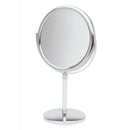 8.5", 5X-1X  Table Top Mirror, Chrome, Height Adjustable 16.5" to 21.5"