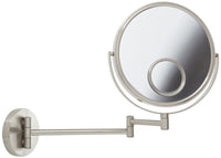 8", 10X-1X w/15X Spot Wall Mount Mirror, Nickel