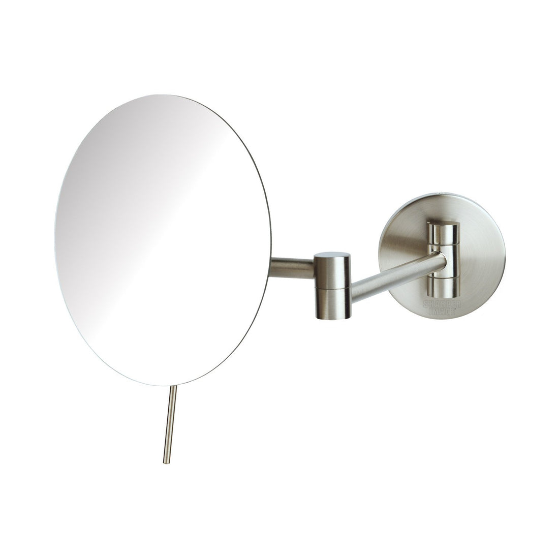 7.75"  5X Wall Mount Mirror, Extends 14.5", Nickel Finish