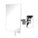 6.5" x 8.75" Rectangular Wall Mounted Mirror, Extends 14", Chrome Finish