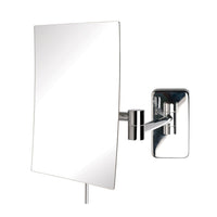 6.5" x 8.75" Rectangular Wall Mounted Mirror, Extends 14", Chrome Finish