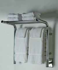 Jeeves Heated Towel Rack, Curved Shelf