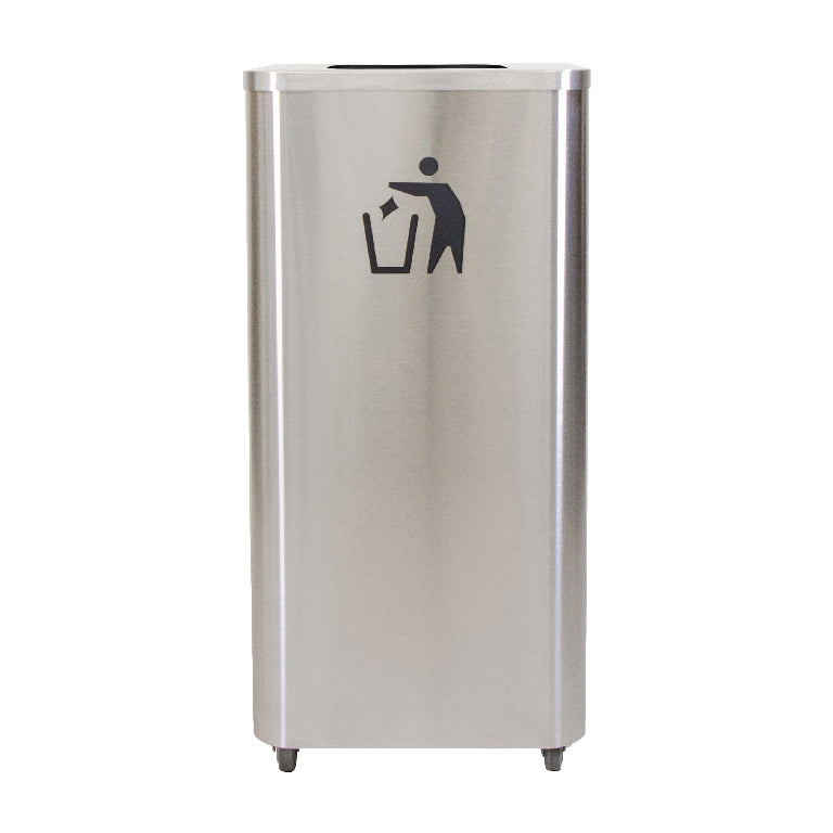 Liquids Disposal Companion Waste Receptacle, 24 gal, Stainless Steel with Casters