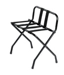 Black Metal Luggage Rack with Backrest