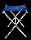 Silver Blue Luggage Rack