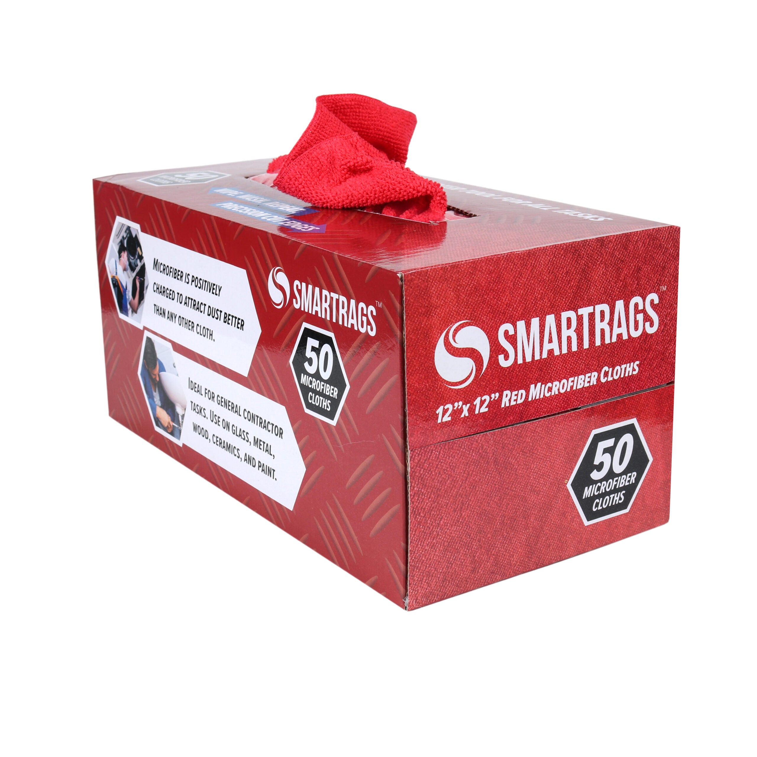 SmartRags Microfiber Cloth Box, 50 Pack