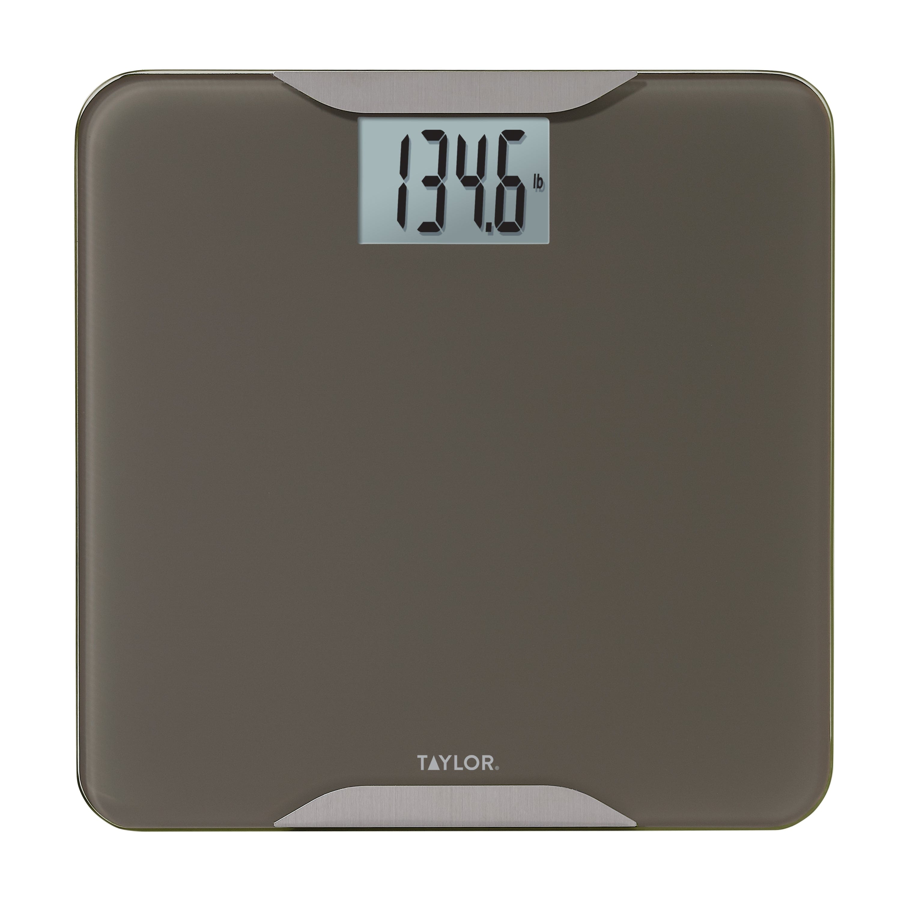 Precision Digital Glass Bath Scale, Taupe with Stainless Steel Accents