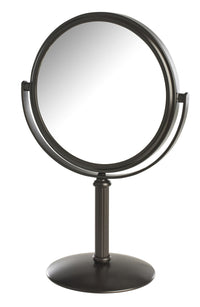 5.5" 5X-1X Table Top Mirror, Height 9.75", Bronze