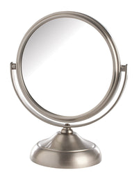 5.5" 5X-1X table Top Mirror, Height 7.5", Nickel