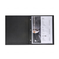 Premium Menu Cover, 8.5"x11" Paper (10 views), Faux Leather