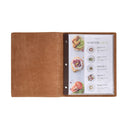 Soft Menu Cover, 8.5"x11" Paper (10 views), Faux Leather