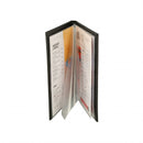 Premium Menu Cover, 8.5"x11" Paper (10 views), Faux Leather