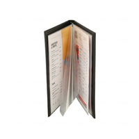 Premium Menu Cover, 8.5"x11" Paper (10 views), Faux Leather