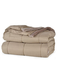 Down-Alternative Quilt, Mink Binding, Microfiber Shell, Light Weight