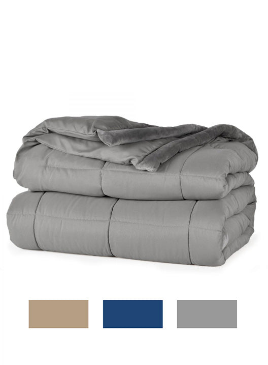 Down-Alternative Quilt, Mink Binding, Microfiber Shell, Light Weight