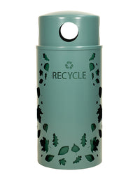 Nature Series Leaves Recycle Unit, Steel, 33 Gal. Malachite