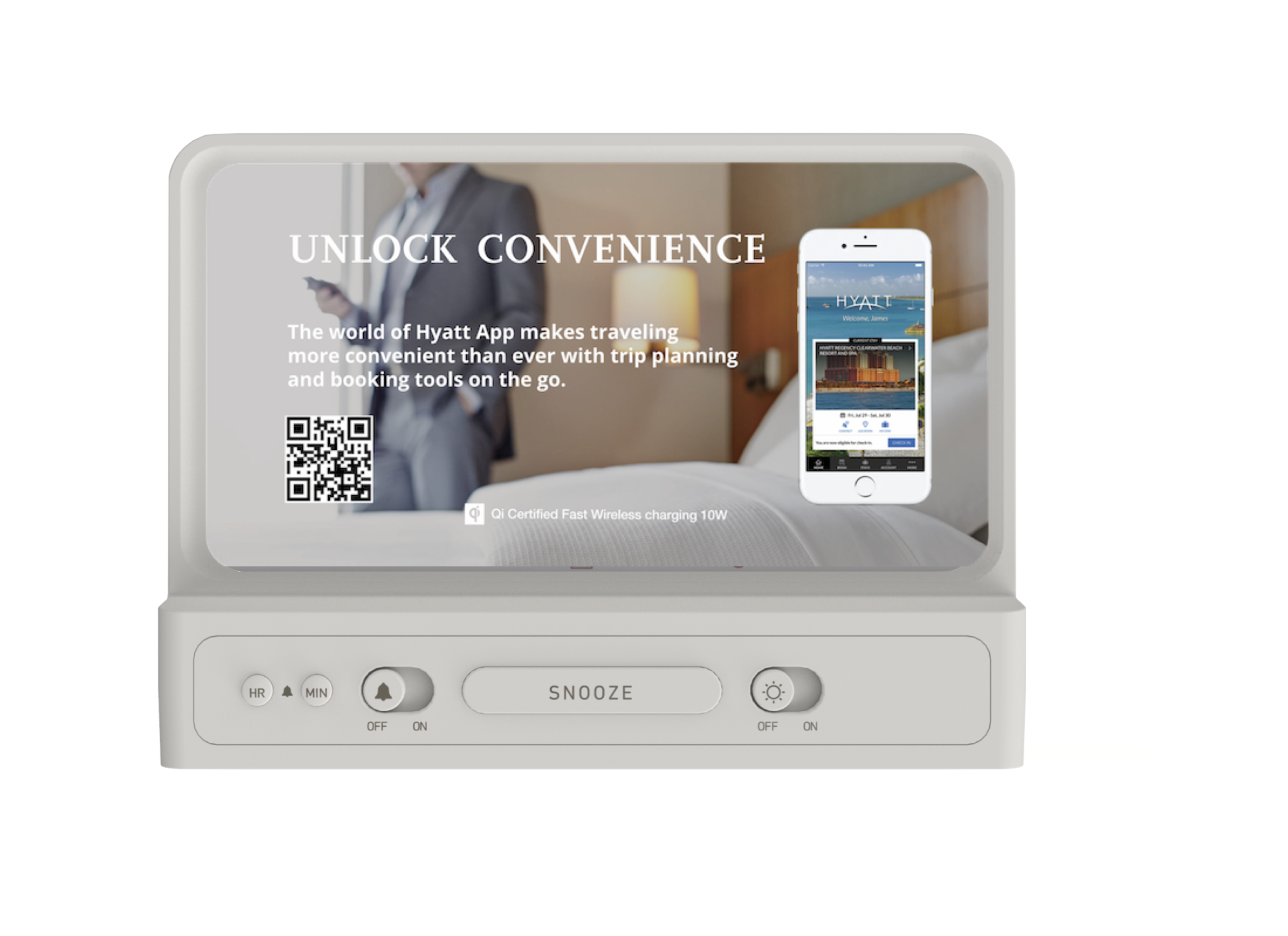 Station W - Alarm Clock, Qi Wireless Charging Pad, USB-C and USB-A