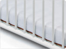 Compact Pinnacle™ Folding Steel Crib w/ Oversized Casters (Foam Mattress), White
