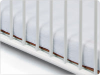 Compact Pinnacle™ Folding Steel Crib w/ Oversized Casters (Foam Mattress), White