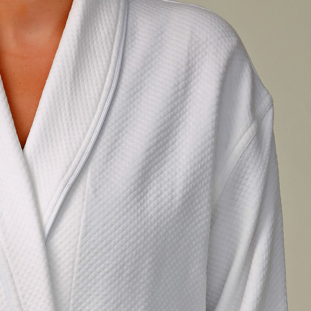 Lightweight Knitted Modal Waffle Shawl Bathrobe