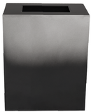 Gradience Collection 33-Gal Single Stream Receptacle In Onyx With Hinged Trash Lid
