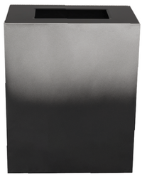 Gradience Collection 33-Gal Single Stream Receptacle In Onyx With Hinged Trash Lid