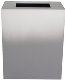 Gradience Collection 33-Gal Single Stream Receptacle In Smoke With Hinged Trash Lid