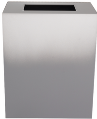 Gradience Collection 33-Gal Single Stream Receptacle In Smoke With Hinged Trash Lid