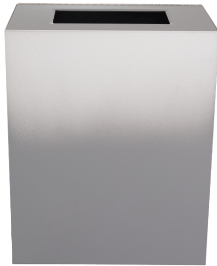 Gradience Collection 33-Gal Single Stream Receptacle In Smoke With Hinged Trash Lid