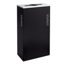 Black Tie Series KD 17 Gal Recycling Receptacle, Pebble Black Body