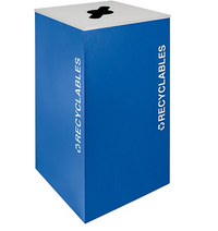 Square Recyclables, Steel, 36 Gal. Royal Texture