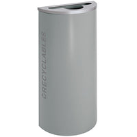 Black Tie Series KD 8 Gal Recycling Receptacle, Hammered Grey Body