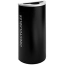 Black Tie Series KD 8 Gal Recycling Receptacle, Pebble Black Body